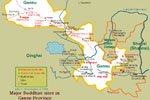 Detailed Map of the Gansu Province